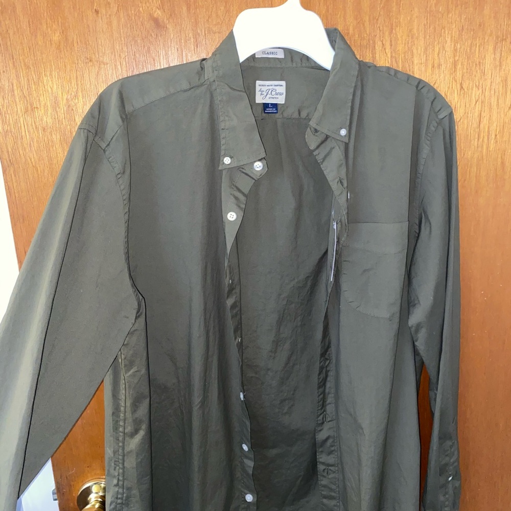 Green J. Crew button down. - Picture 2 of 4